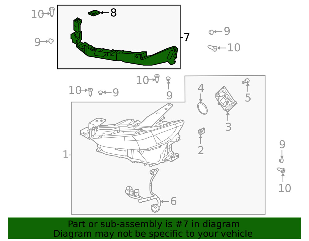 Genuine Mazda Headlamp Bracket DFR5-50-160D