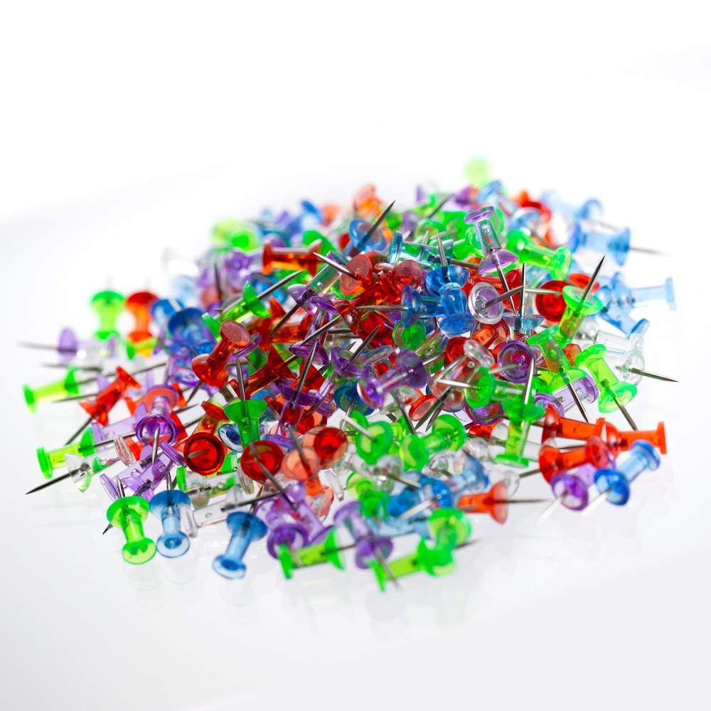 Officemate Translucent Push Pins 35710