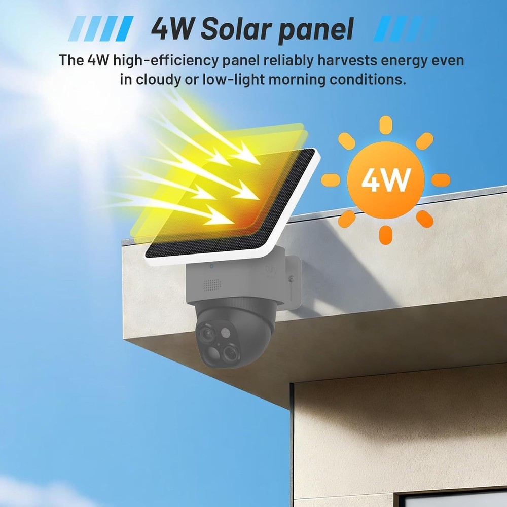 4W Solar Panel Compatible with Eufy Security Solocam S340,Replace the 2