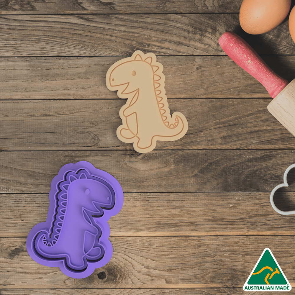 Dinosaur- T-rex Cookie Cutter and Embosser Stamp