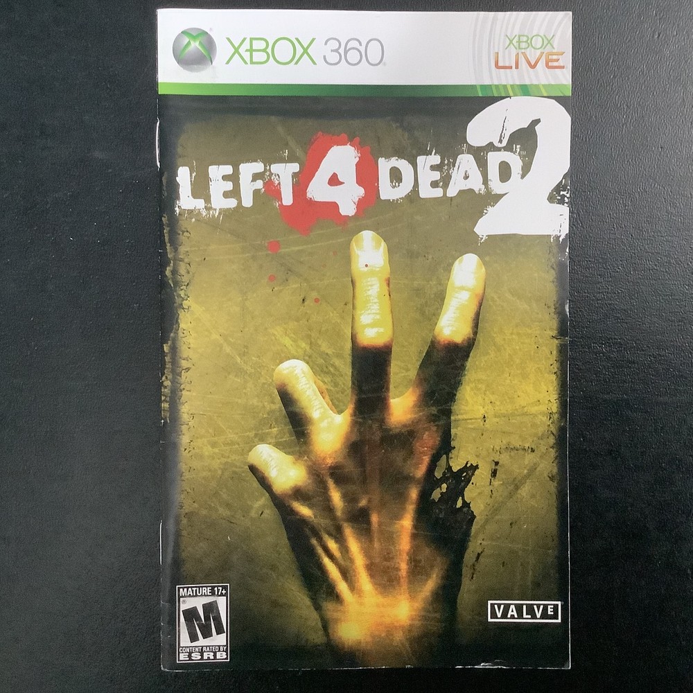 Left 4 Dead 2 Microsoft Xbox 360 Instruction Manual Only