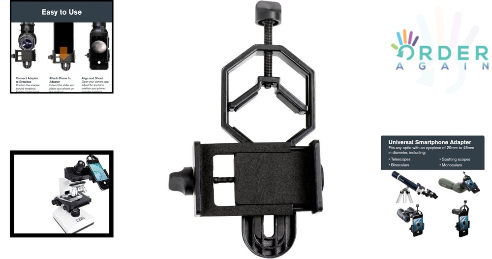 Smartphone Adapter for Telescope Binoculars Microscope Capture Images Video C...