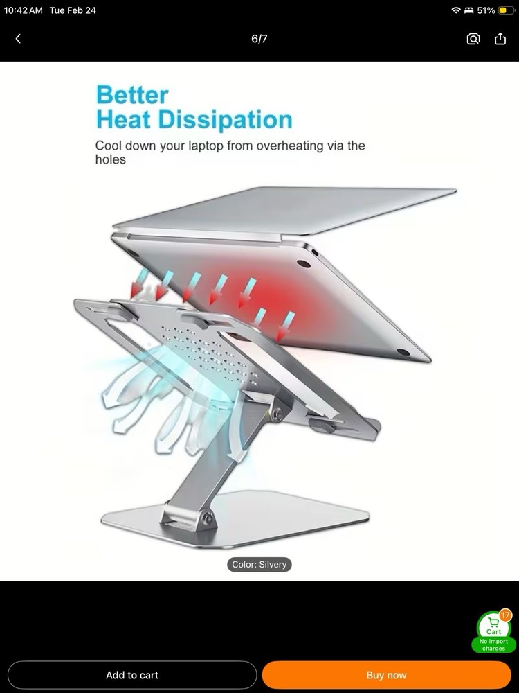Adjustable Ergonomic Laptop Stand