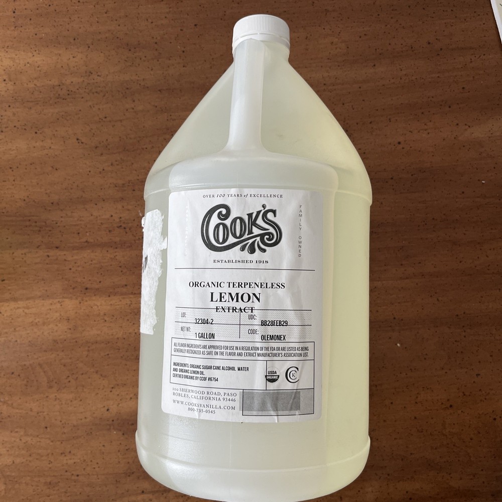 Lemon Extract ( Organic Terpeneless ) 1 GALLON