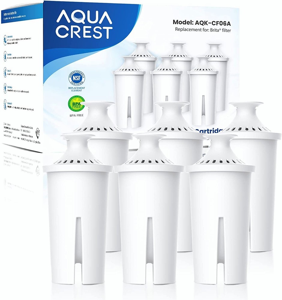 AQUA CREST Replacement for Brita® Water Filter, Pitchers and Dispensers,Classic