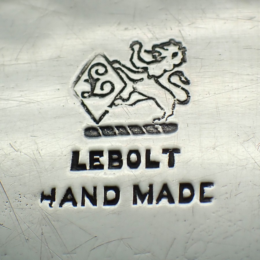Arts and Crafts Rectangular Box Lebolt Sterling Silver Mono PDW Inscribed Inside