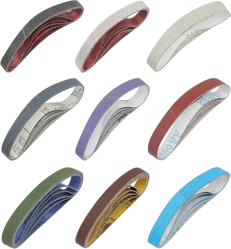 45 Pcs 1/2" X 12" Replacement Sharpening Belt Kit for Official Work Sharp Knife