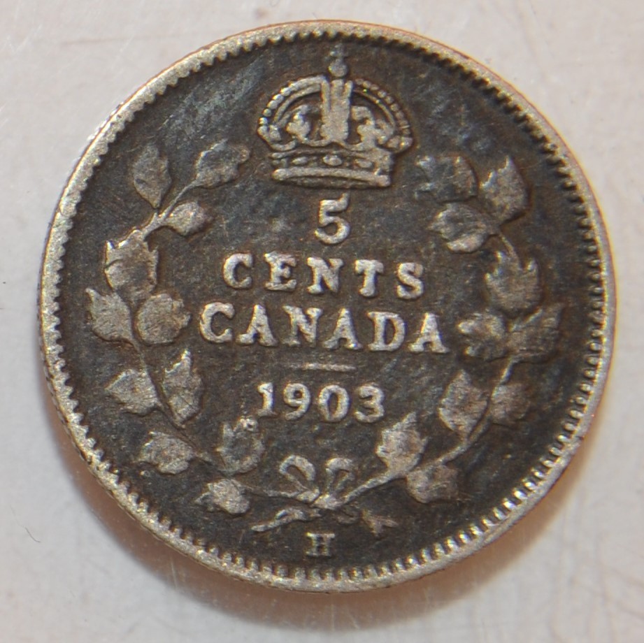 1903 Canada 5 Cent Lot 102