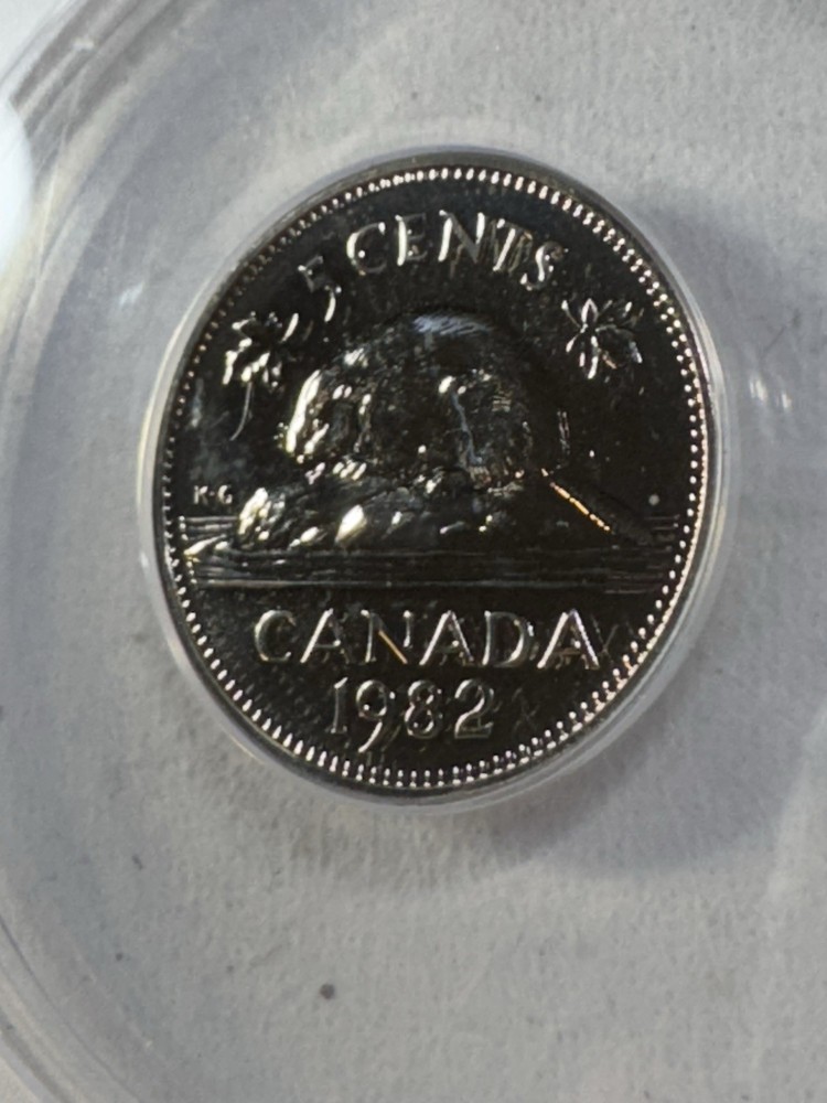 1982 Canada 5 Cents Proof Like Graded MS 65 by ANACS