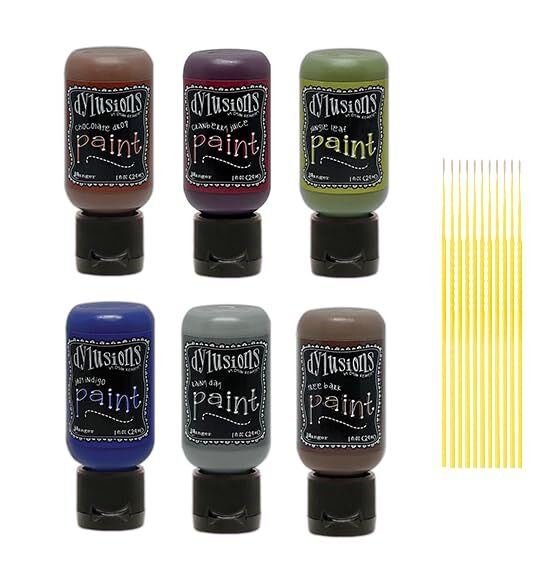 Dylusions Paint Bundle - 6 Flip Cap Art Journal Ready Waterproof Blendable