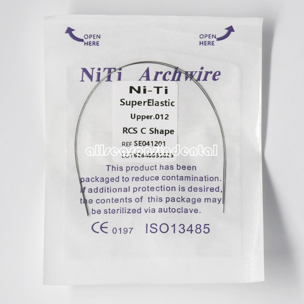 Dental Ortho Super Elastic NITI Arch Wire Reverse Curve Round/Rectangular True