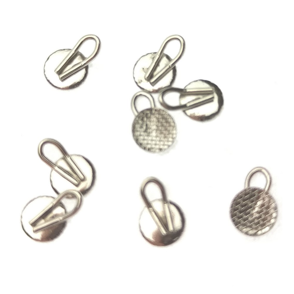 Dental Lingual Button Bondable Round/Rectangular Mesh Base Traction Hook Caplin