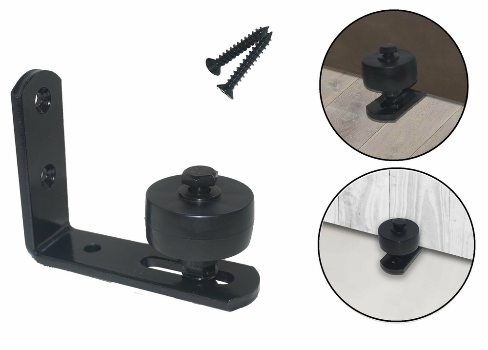 Barn Door Guide Stay Roller: Adjustable Bottom Wall Mount for Smooth Sliding
