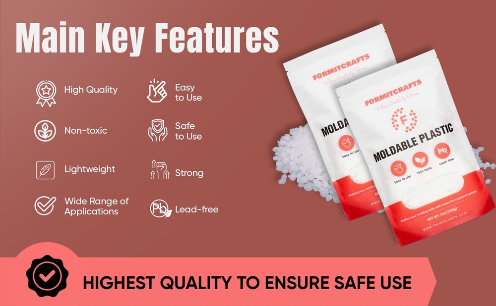 Thermoplastic Polymorph Beads Moldable For Crafts 1 Pound