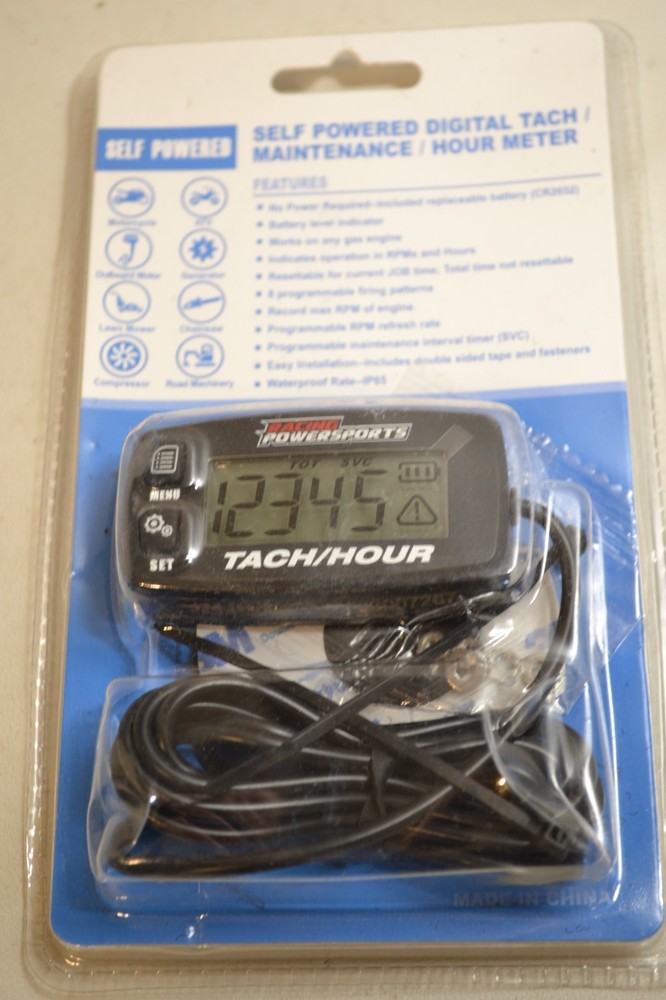 Self Powered Digital Tach/Maintenance/Hour Meter