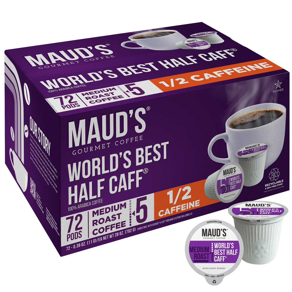 Maud's Half Caff Medium Roast Coffee Pods, 72 Ct.