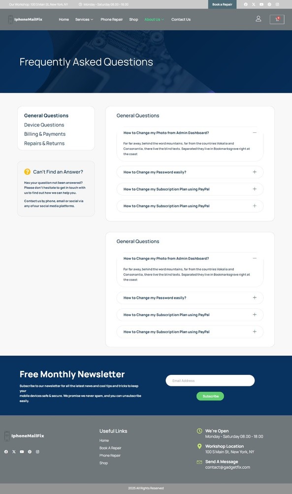 IphoneMailFix.com Domain Name & Website, Start a iPhone Mail Repair Business