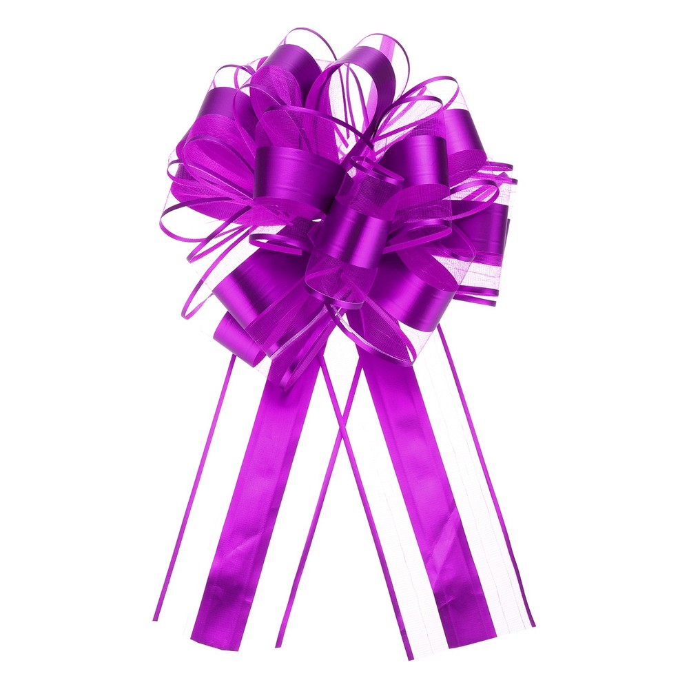 12pcs 11 Inch Extra Large Pull Bow Gift Wrapping Bows Ribbon Purple