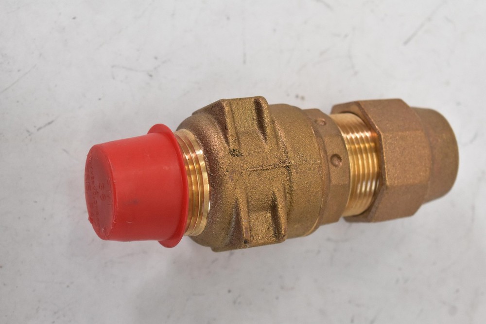 Ford Brass Inline Check Valve Compression Union Threaded 1" NL CTS Fitting