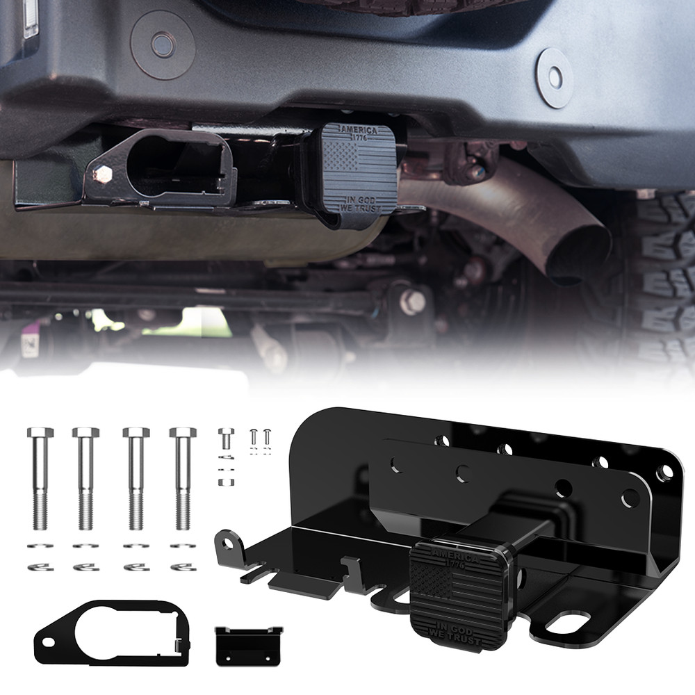 For 2021-2025 Ford Bronco 2" Steel Trailer Tow Hitch Receiver W/ Cover Class 3