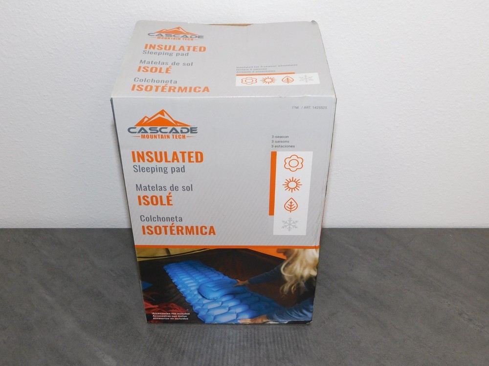 Cascade Mountain Tech Insulated Sleeping Pad With Pillow - New in Box