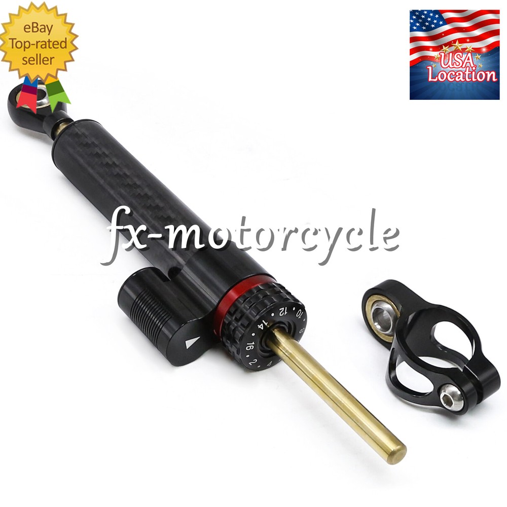Universal Carbon Fiber Steering Damper Linear Stabilizer Reversed Adjustable USA