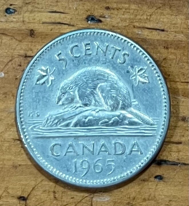 1965 Canada 5 Cents Coin