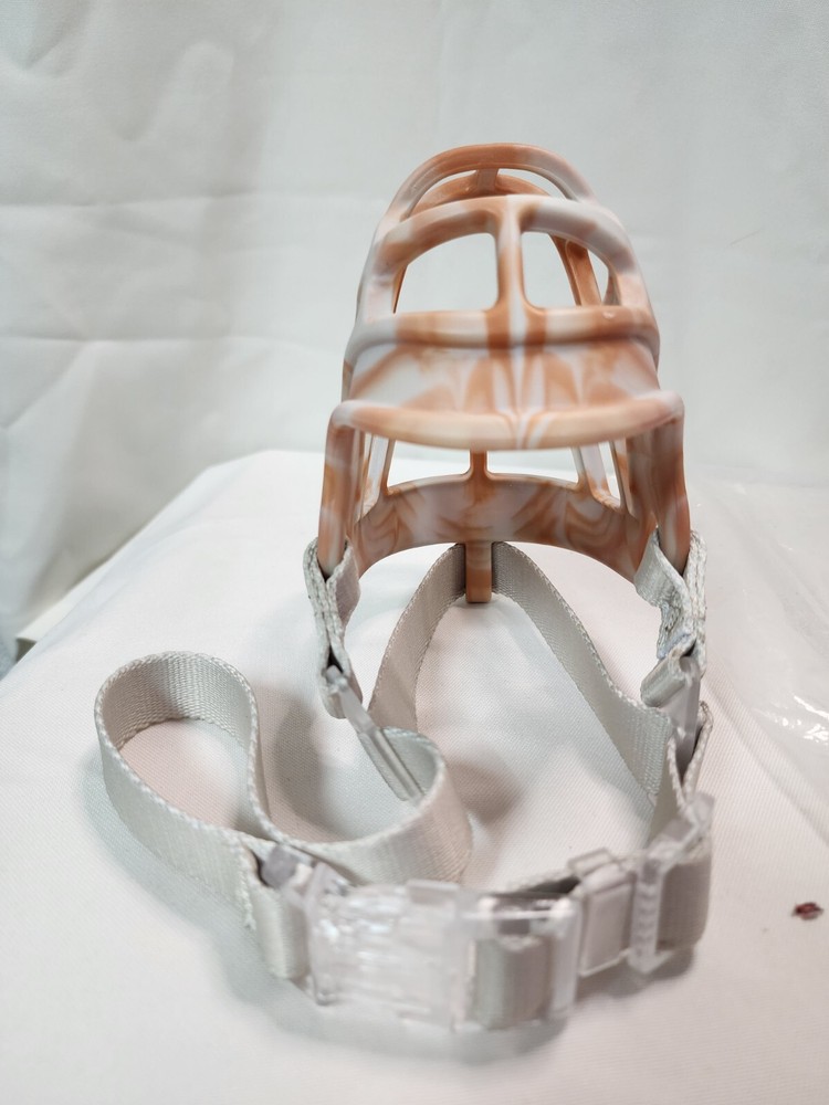 Royal Claws Dog Muzzle Basket Anti Biting Chewing Cage Muzzle, Orange, Size 4