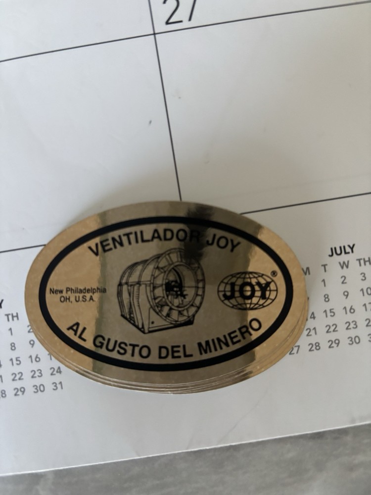 Joy Coal Mining stickers (2025 Listing ). Item 678