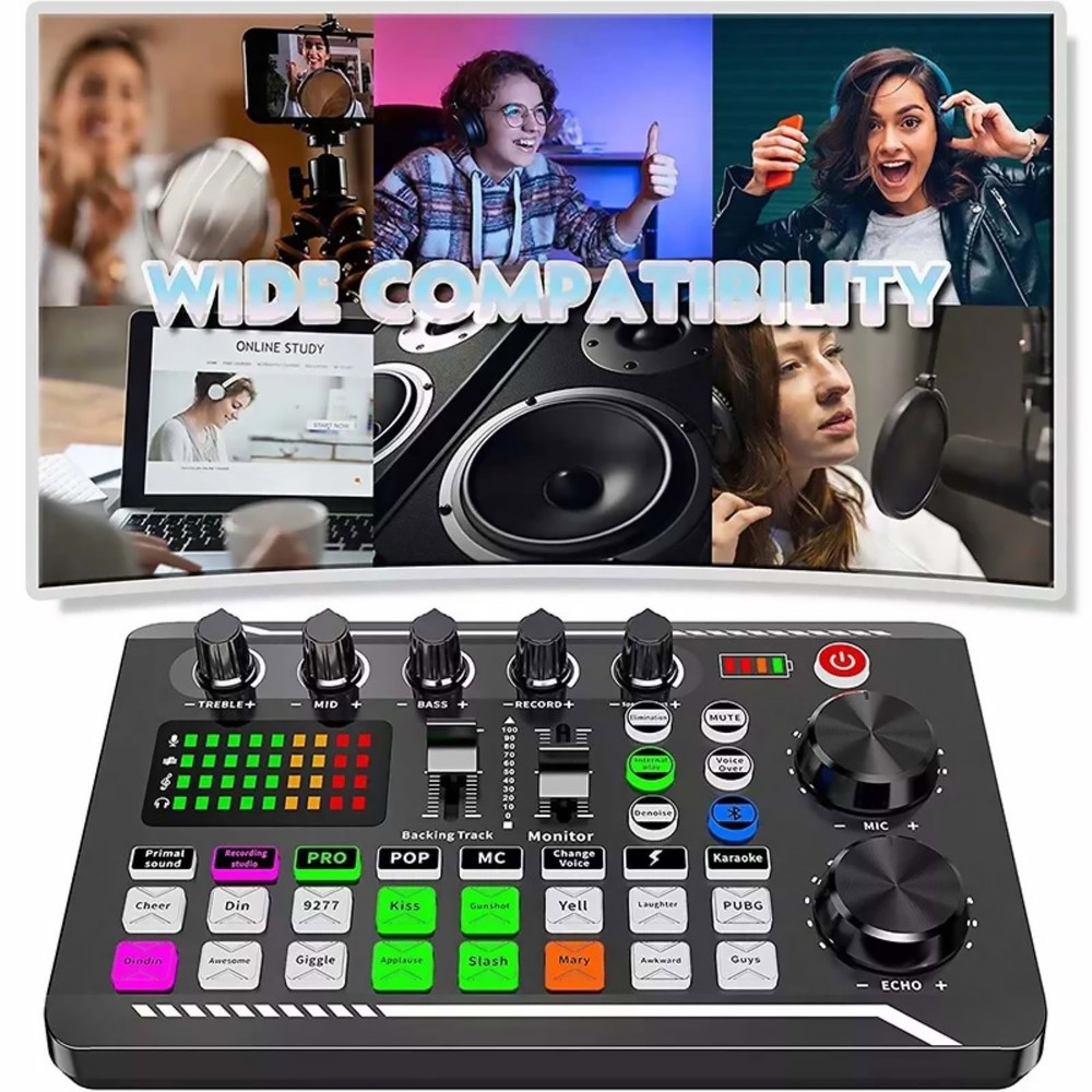 F998 Versatile Sound Card For Win/Mac OS/Android/IOS Wide Compatibility