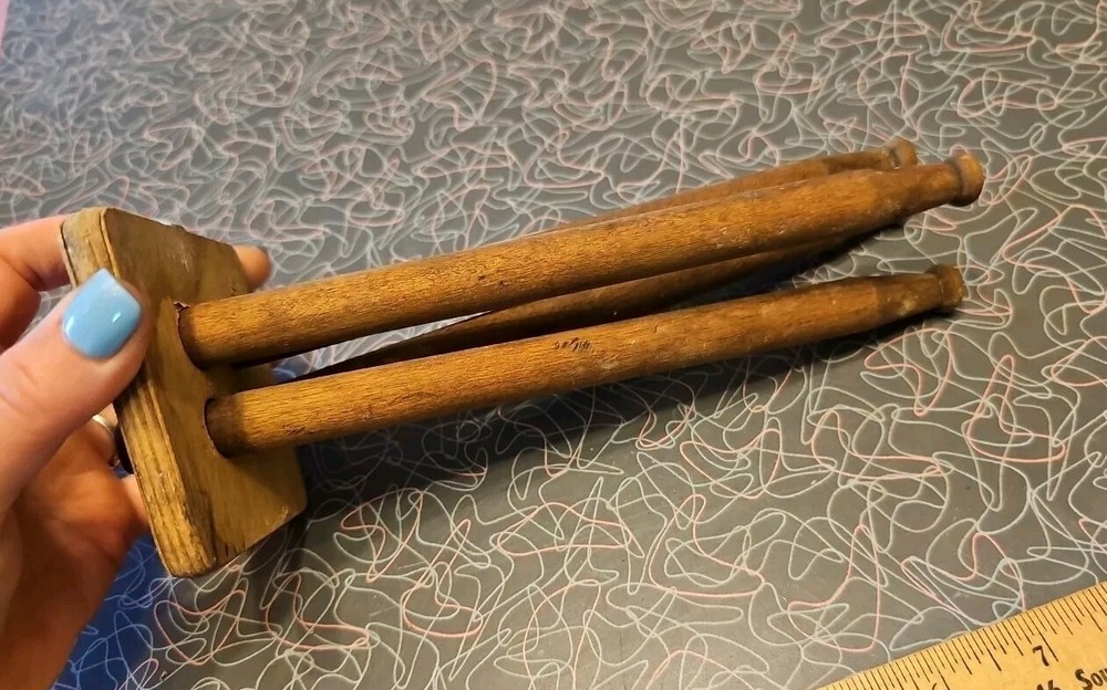 Solid Wood Dowel Old Twist Style Nutcracker Nut Opener Incomplete?