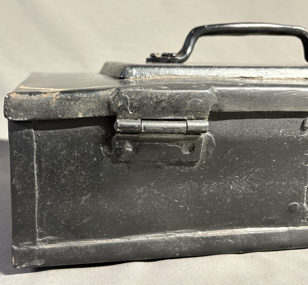 Unique Vintage Heavy Metal Tool Box Chest / Strong Box