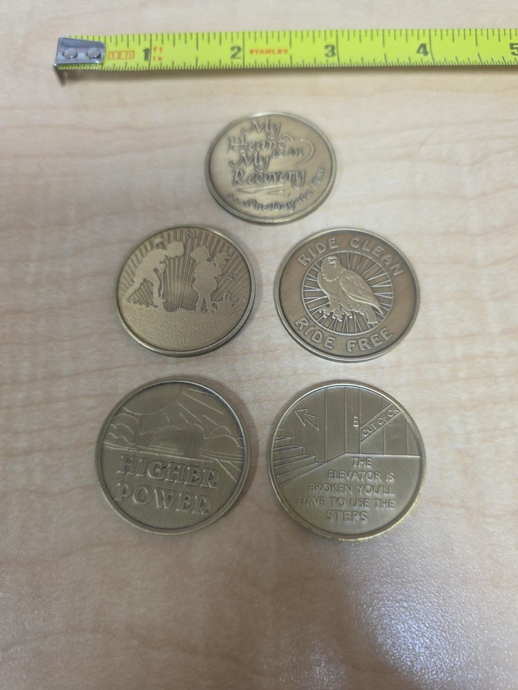 5 Sobriety Coins