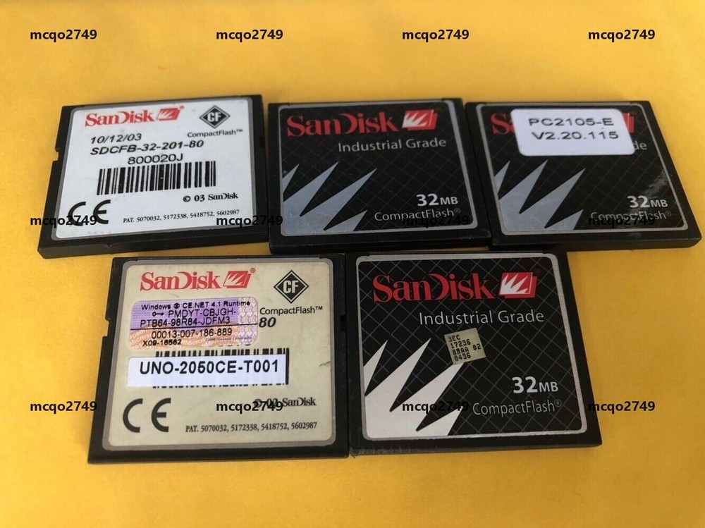 5PCS 32MB SanDisk industrial Grade CompactFlash CF Memory Card 32MB