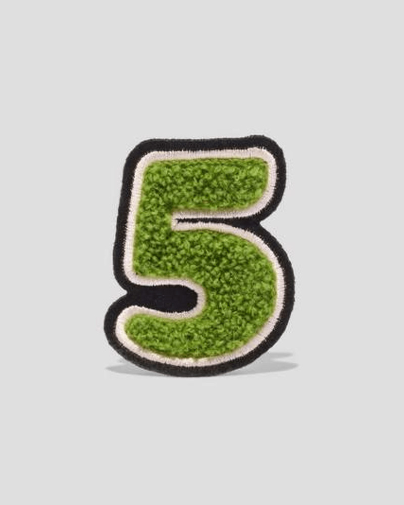 Marc Jacobs 5 Green Chenille Varsity Number Patch