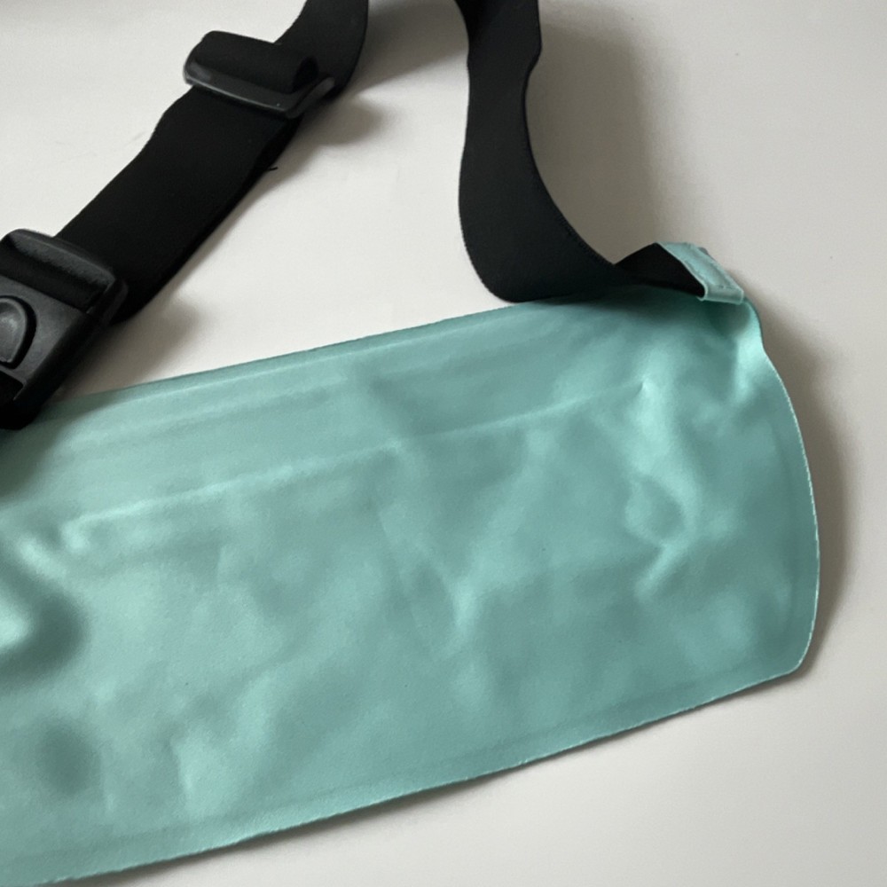 Pacearm Adjustable Running Belt Light Blue with 2 Zip Pockets Polyester Unisex