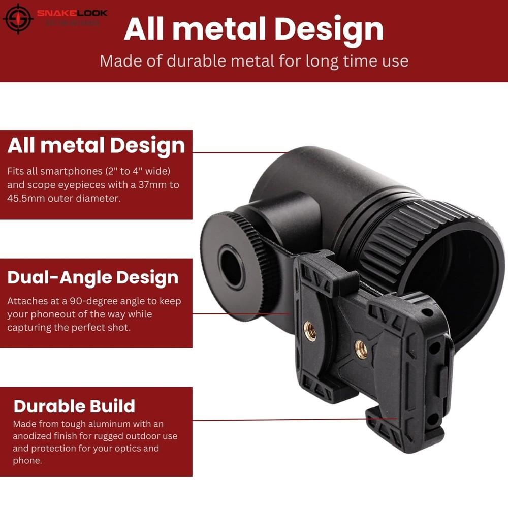 Universal Phone Scope Adapter – Side Mount Design Smartphone Scope Mount &