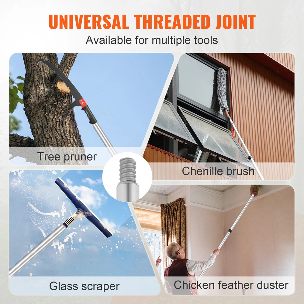 Manual Pole Saw Extendable Tree Pruner Sharp Steel Blade for Branches Trimming