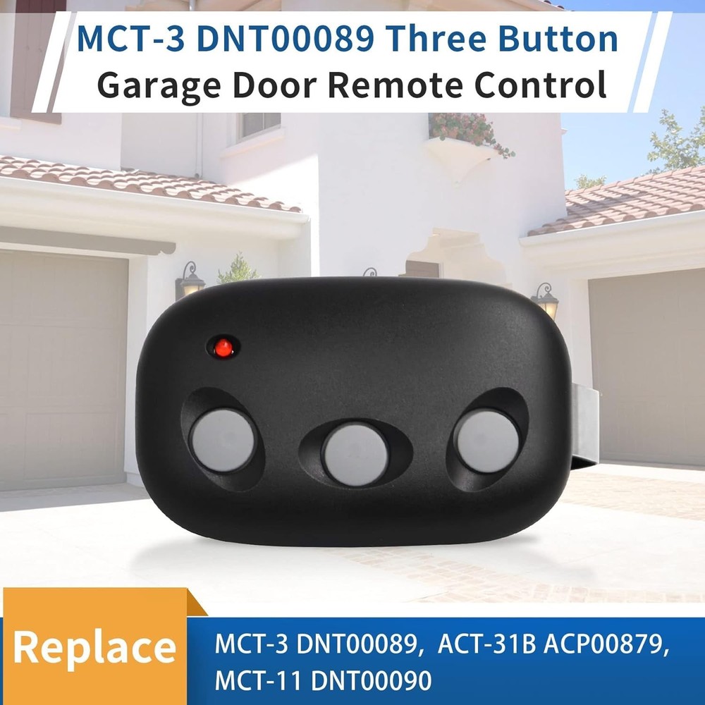MCT-3 Garage Door Remote: Ergonomic 3-Button Replacement for Linear Devices