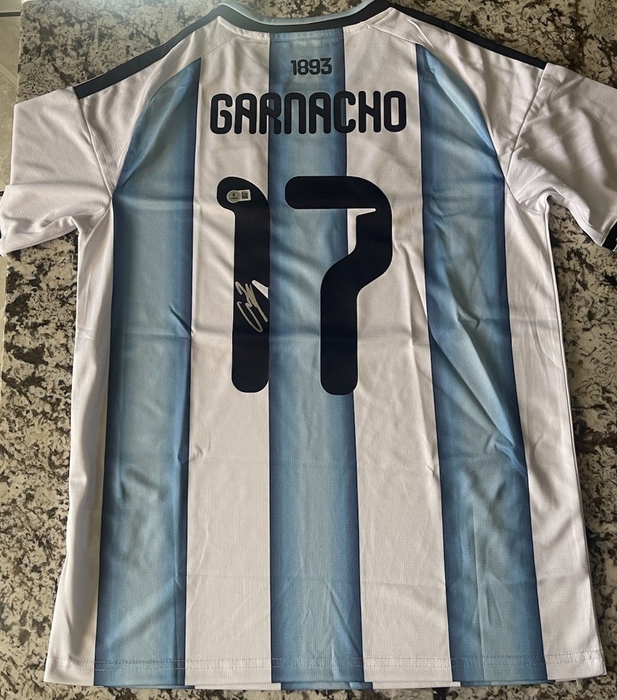 Alejandro Garnacho Signed Argentina Jersey Beckett Cert