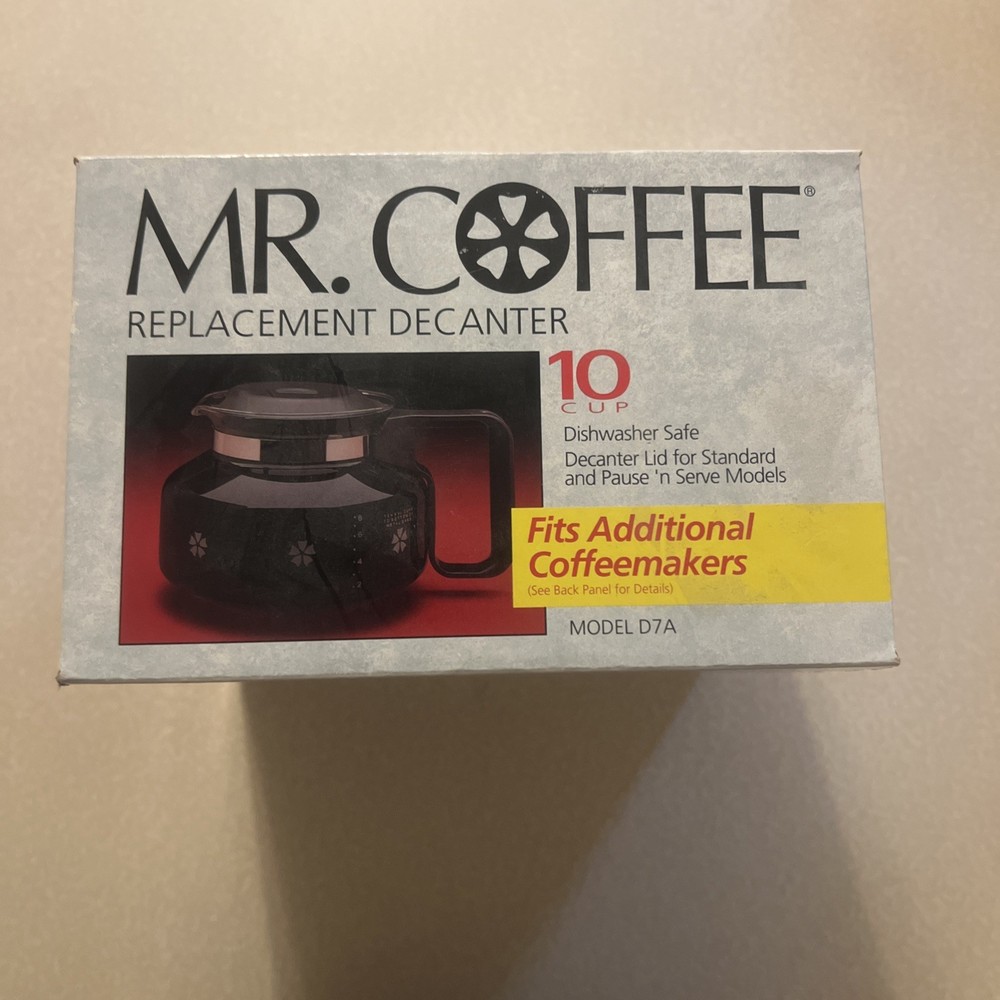 New Mr Coffee 10 Cup Replacement Decanter Model D7A New!