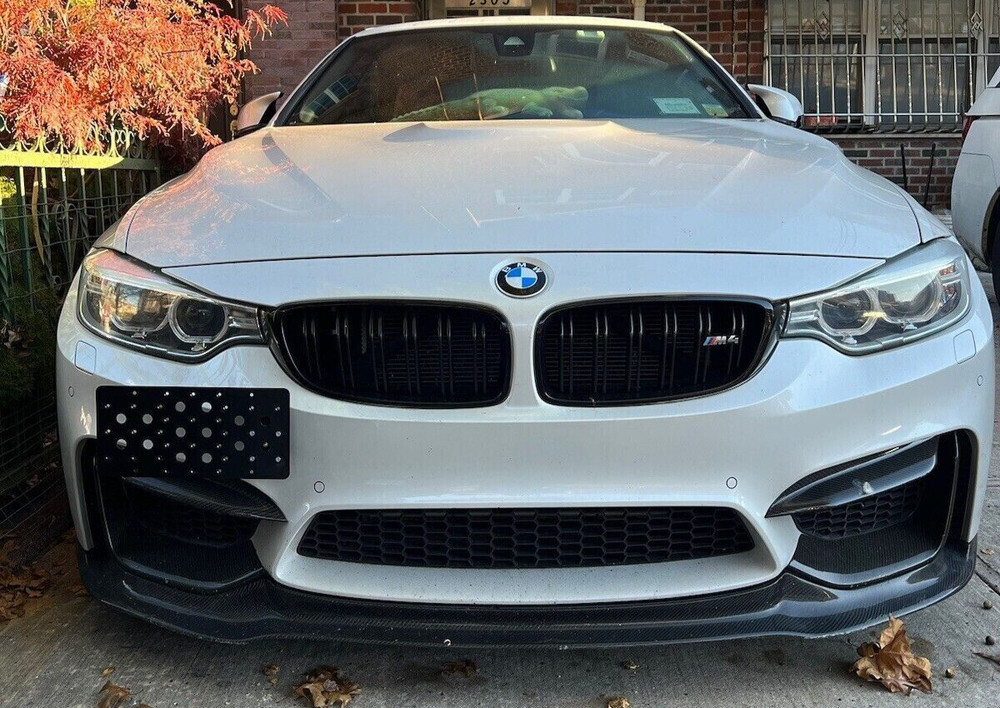 Front Bumper Tow Hook License Plate Mount Bracket Kit For BMW M4 2014-2020 New