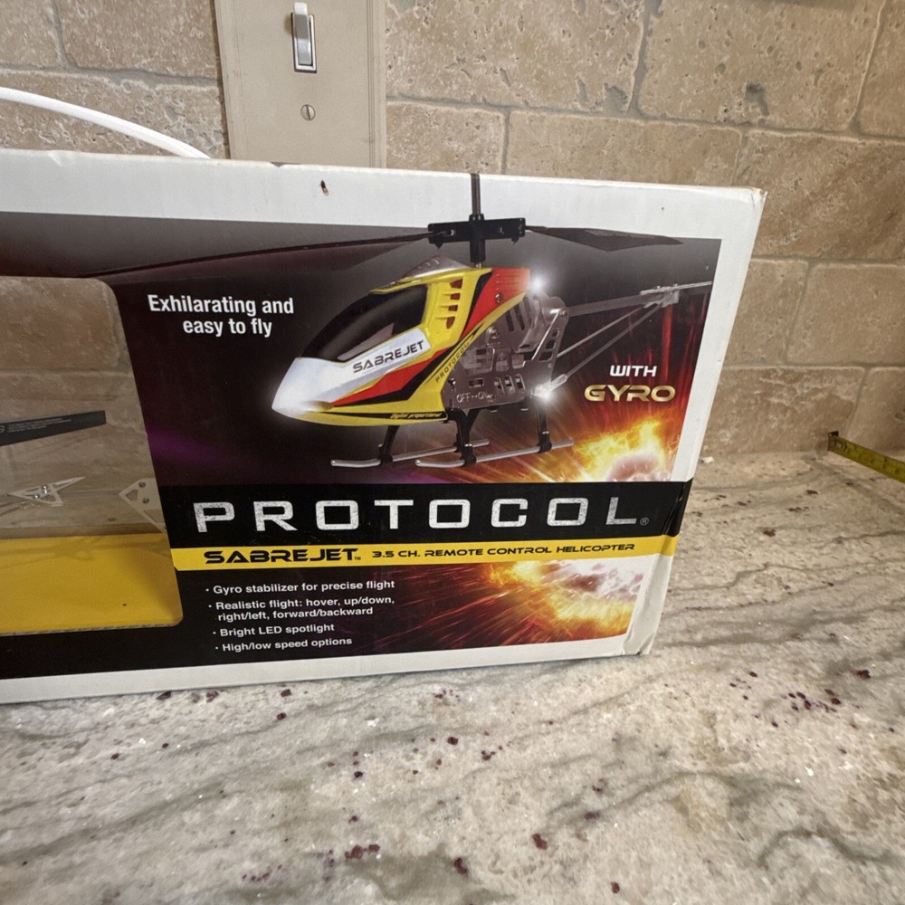 Protocol SabreJet 3.5 CH Remote Control Helicopter With Gyro Stabilizer NIB