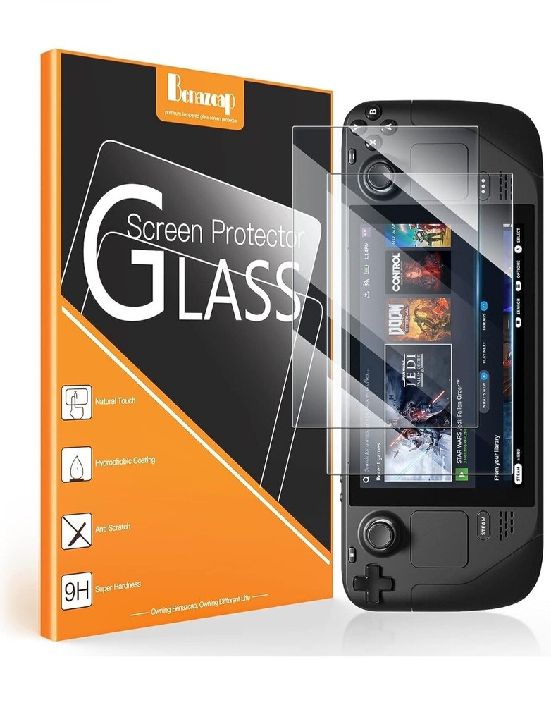 Steam Deck/Steam Deck OLED Tempered Glass Screen Protector, 2 Pack
