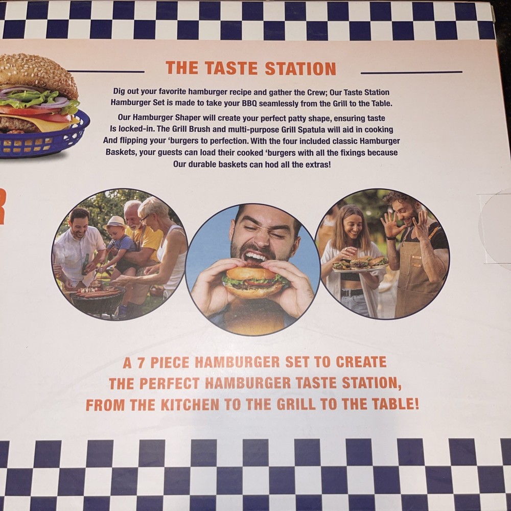 7 Pc Hamburger Station Set