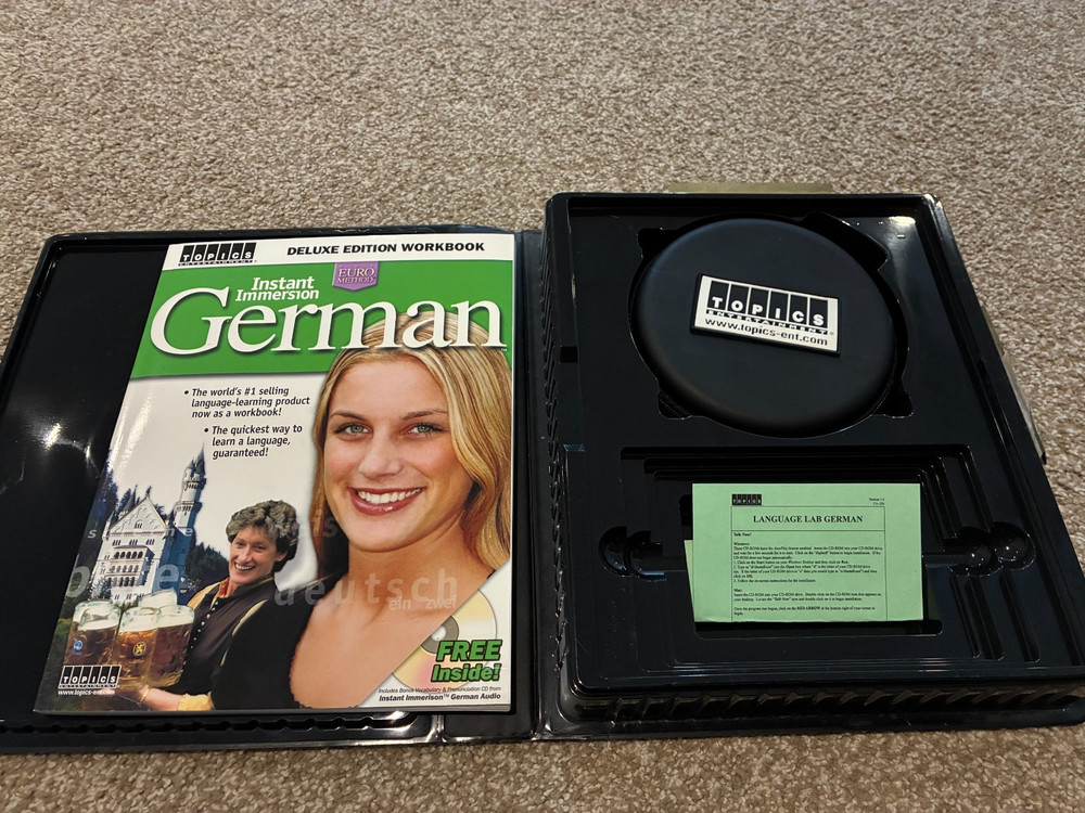 Learn German Language - Instant Immersion Lab & Global Access - 2 RARE CD Sets!