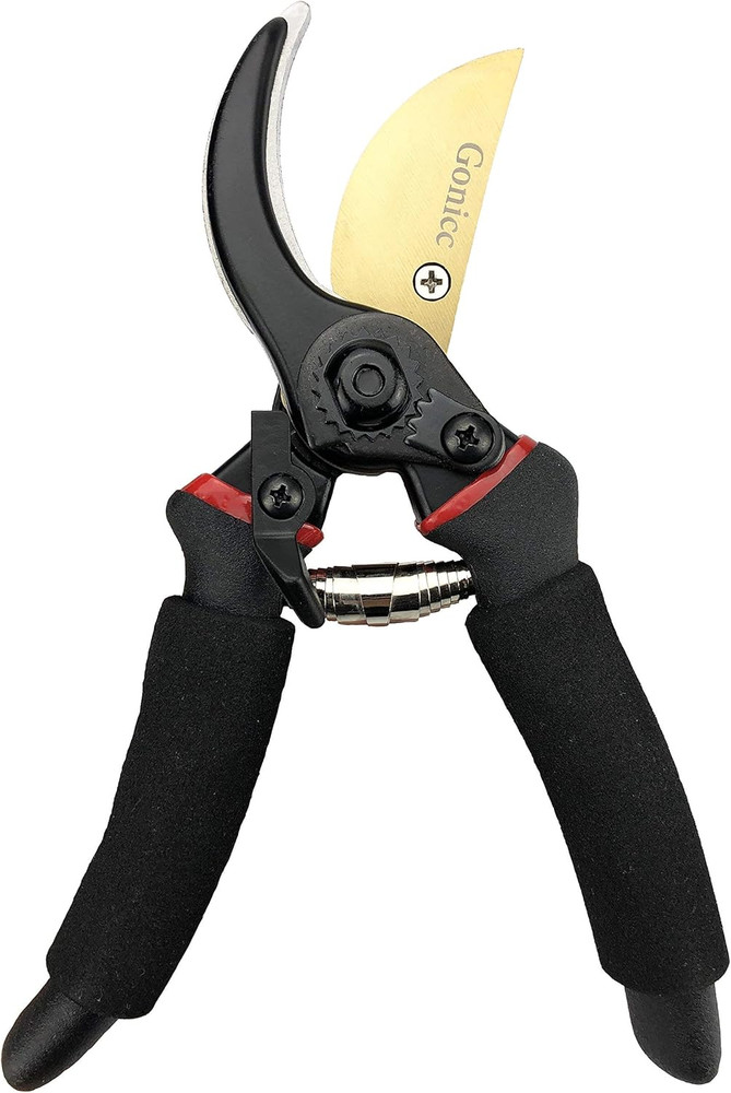 8" Professional Premium Titanium Bypass Pruning Shears, Hand Pruners, Garden Cli