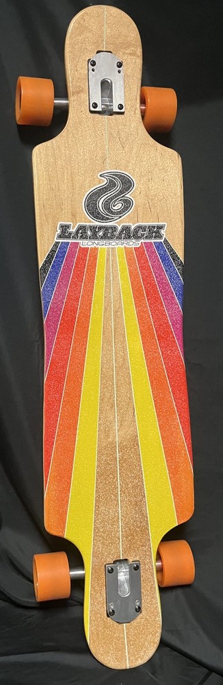 Layback Longboards 40" Drop-Through Board Rainbow Stripe Great Condition
