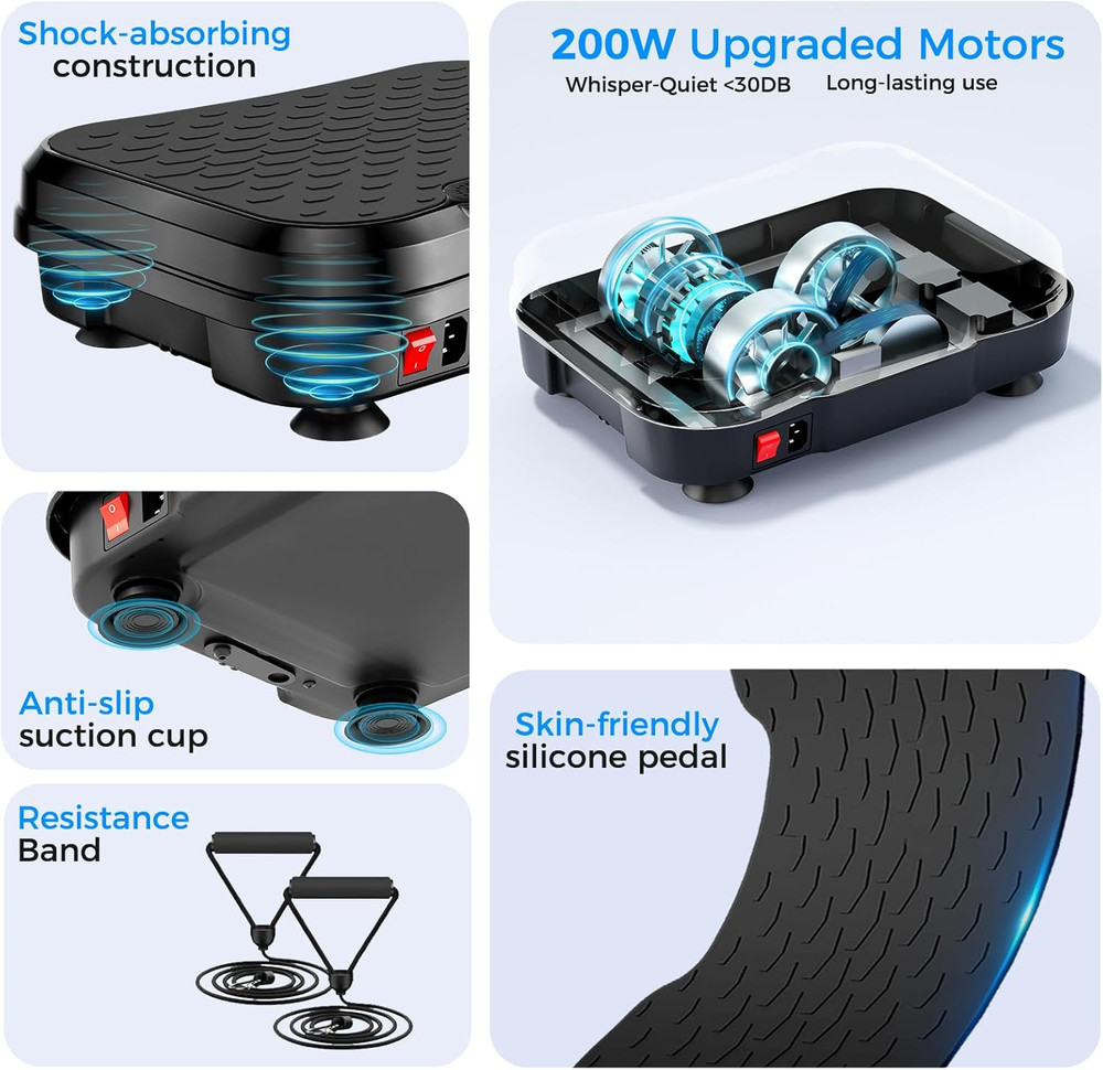 Vibration Plate Exercise Machine,Vibration Plate for Lymphatic Drainage Power Vi