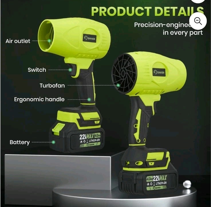 Saker Electric Cordless Leaf Blower with Adjustable Speed, Portable Handheld...